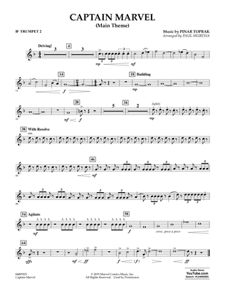 Captain Marvel (Main Theme) (arr. Paul Murtha) - Bb Trumpet 2