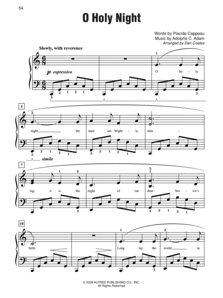 Simply Christmas by Dan Coates Easy Piano - Sheet Music