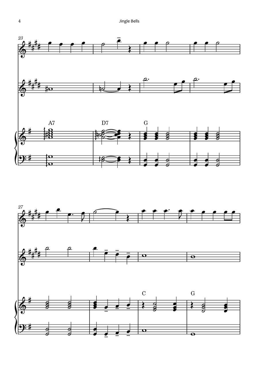 Jingle Bells Woodwind Duet scores gallery preview page 4