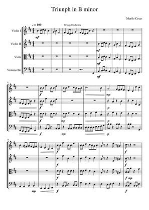 Book cover for Triumph In B minor for String Orchestra