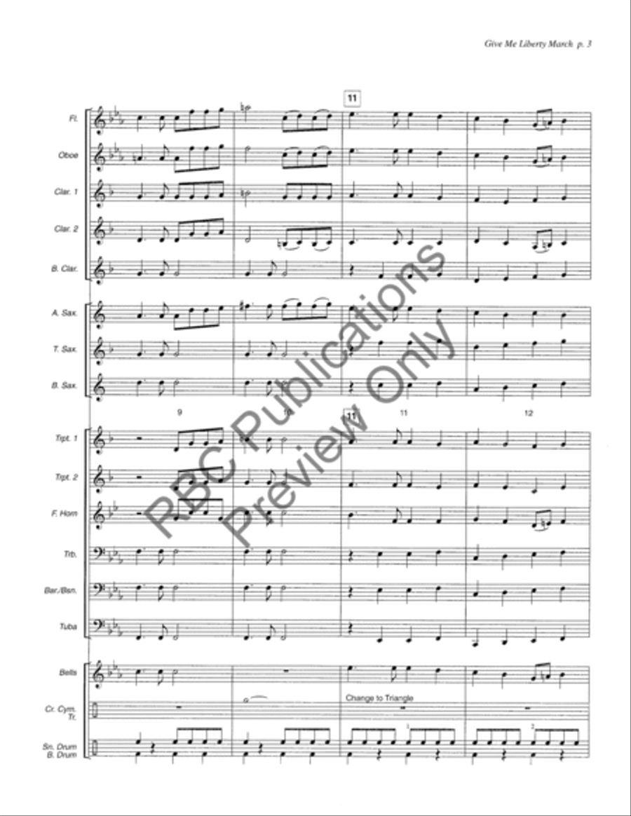 Give Me Liberty March Give Me Liberty March Concert Band scores gallery preview page 6