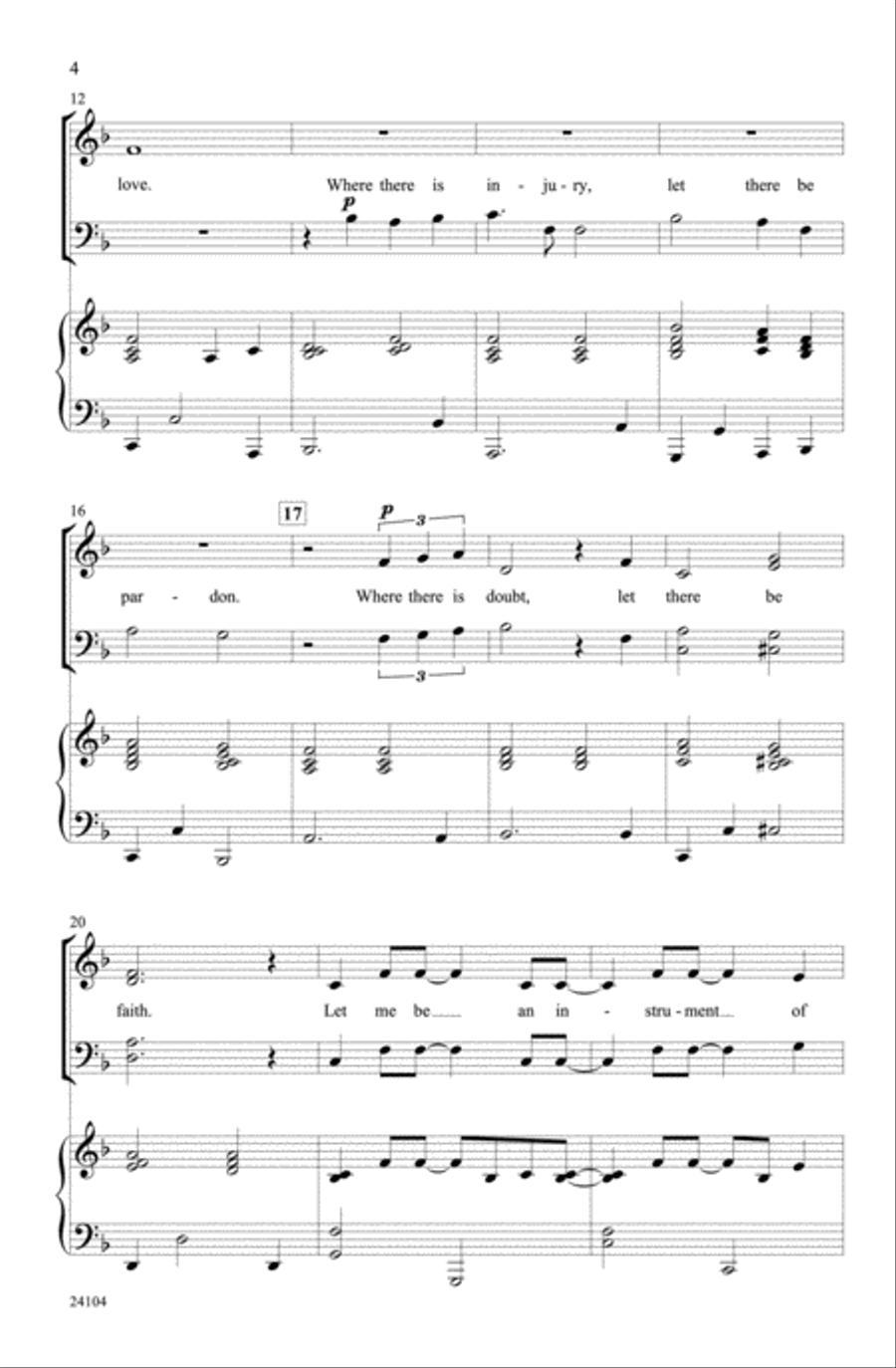 Instrument of Peace 4-Part scores gallery preview page 3