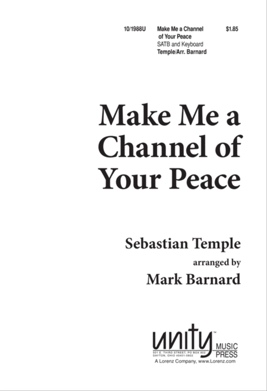 Make Me a Channel of Your Peace 4-Part scores gallery preview page 2