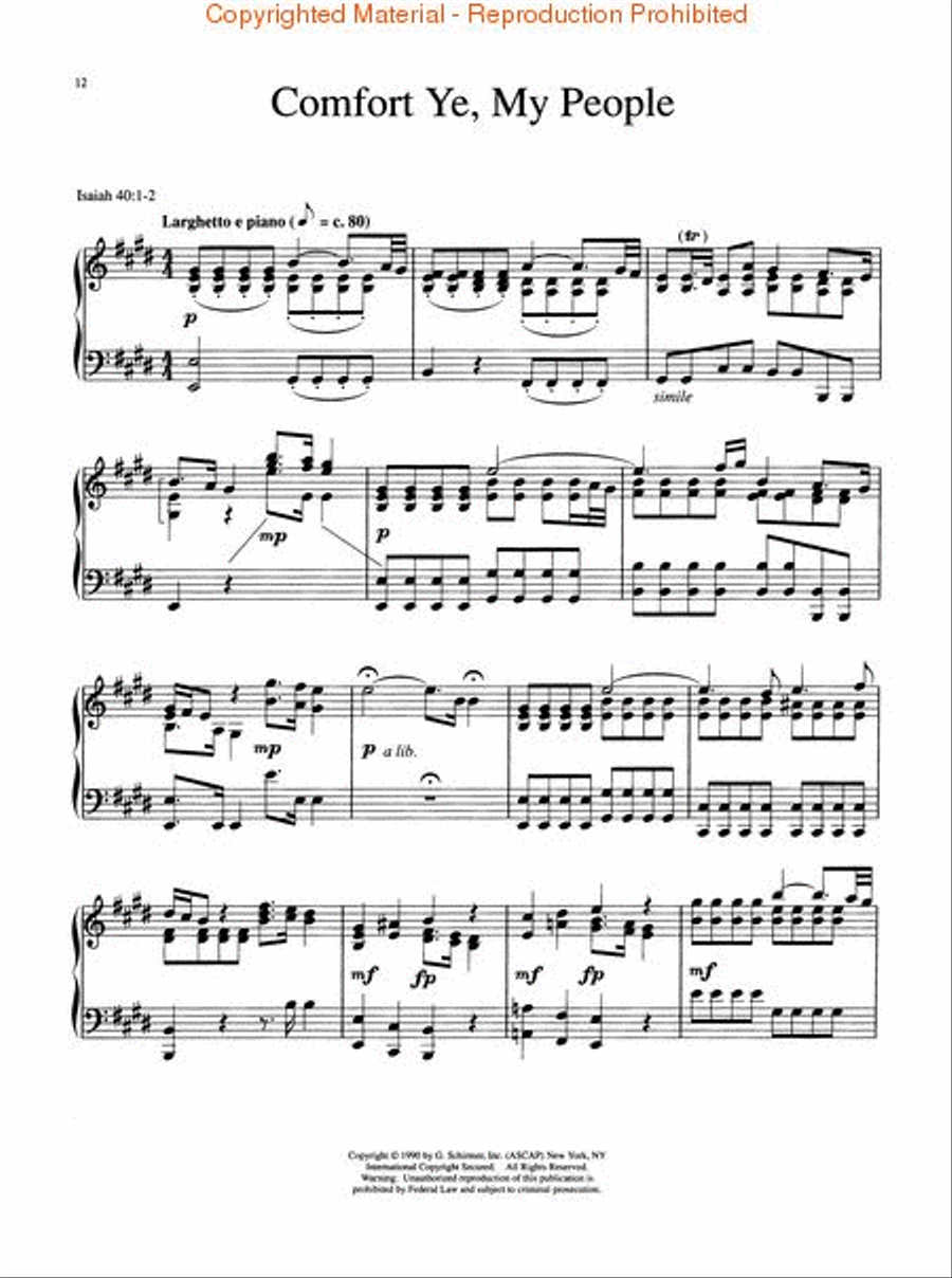 Selections from Messiah Piano Solo scores gallery preview page 3
