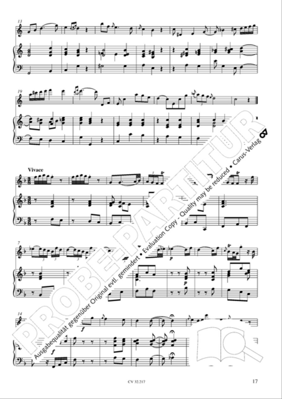 Flute Sonatas in E Minor and F Major (Flotensonaten in e-moll und F-Dur) Flute scores gallery preview page 18