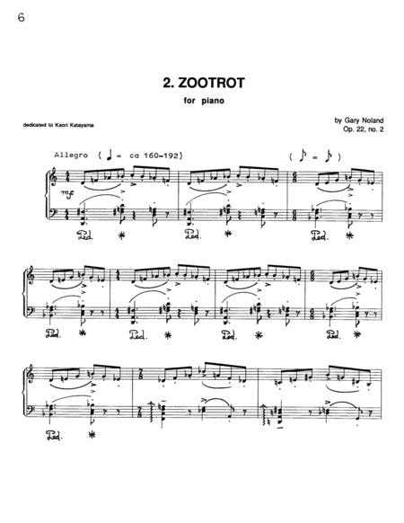 "Prelude & Zootrot" for piano Op. 22