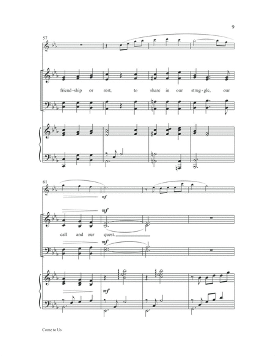 Come to Us 4-Part scores gallery preview page 9