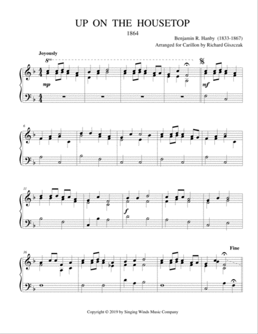 Up on the Housetop Carillon scores gallery preview page 1
