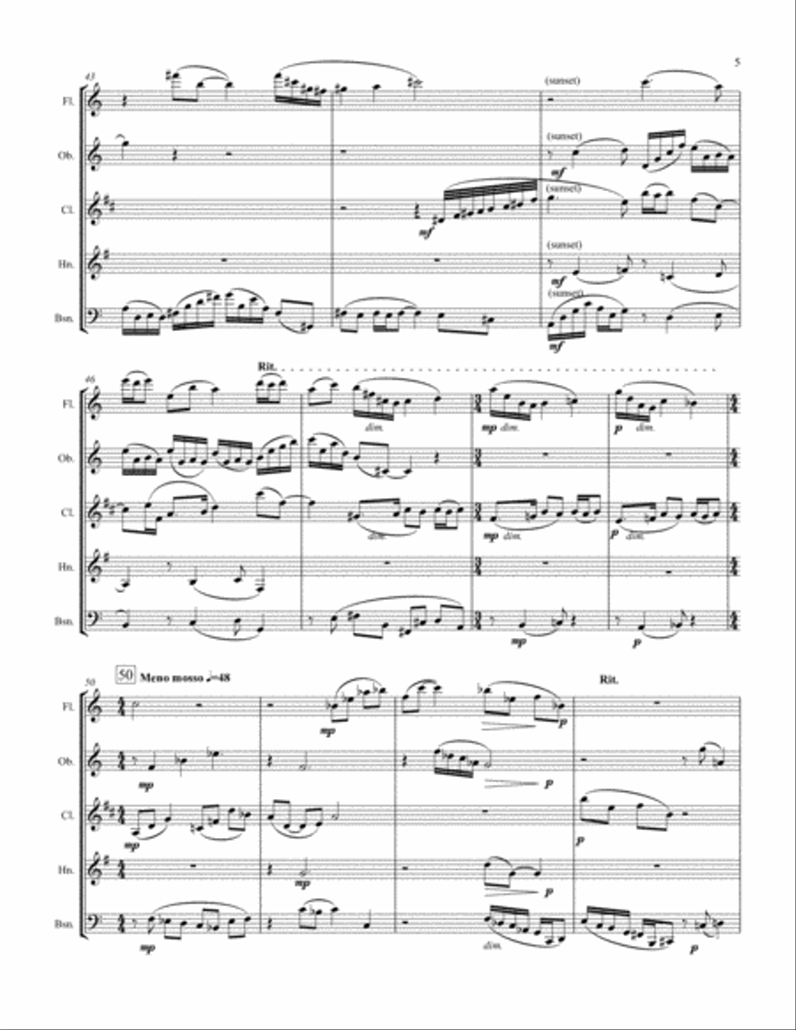 Scenes from Tom Sawyer for Woodwind Quintet Woodwind Quintet scores gallery preview page 5