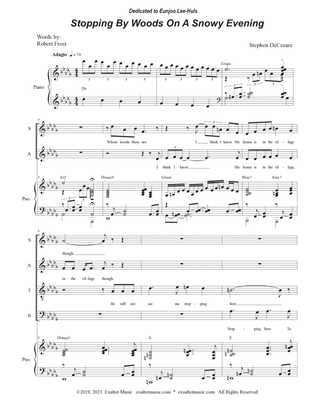 Stopping By Woods On A Snowy Evening (Vocal Quartet - (SATB)