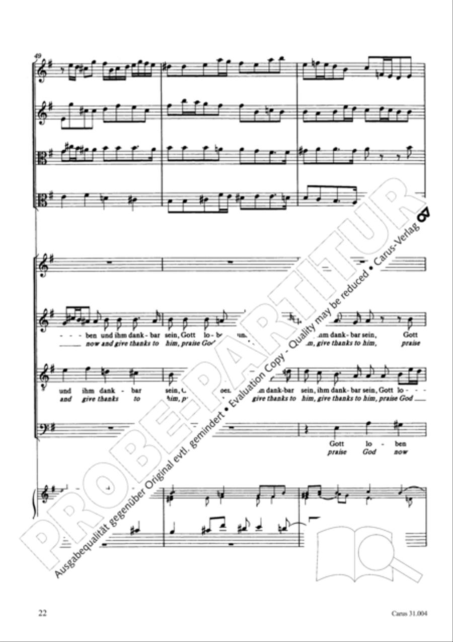 Christ lay in death's cold prison (Christ lag in Todesbanden) 4-Part scores gallery preview page 23