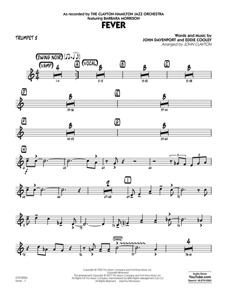 Fever (Key: G min) - Trumpet 5