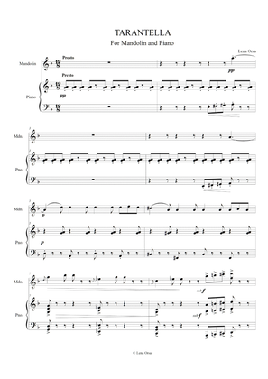 Tarantella for Mandolin and Piano