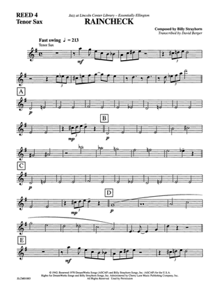 Raincheck: B-flat Tenor Saxophone