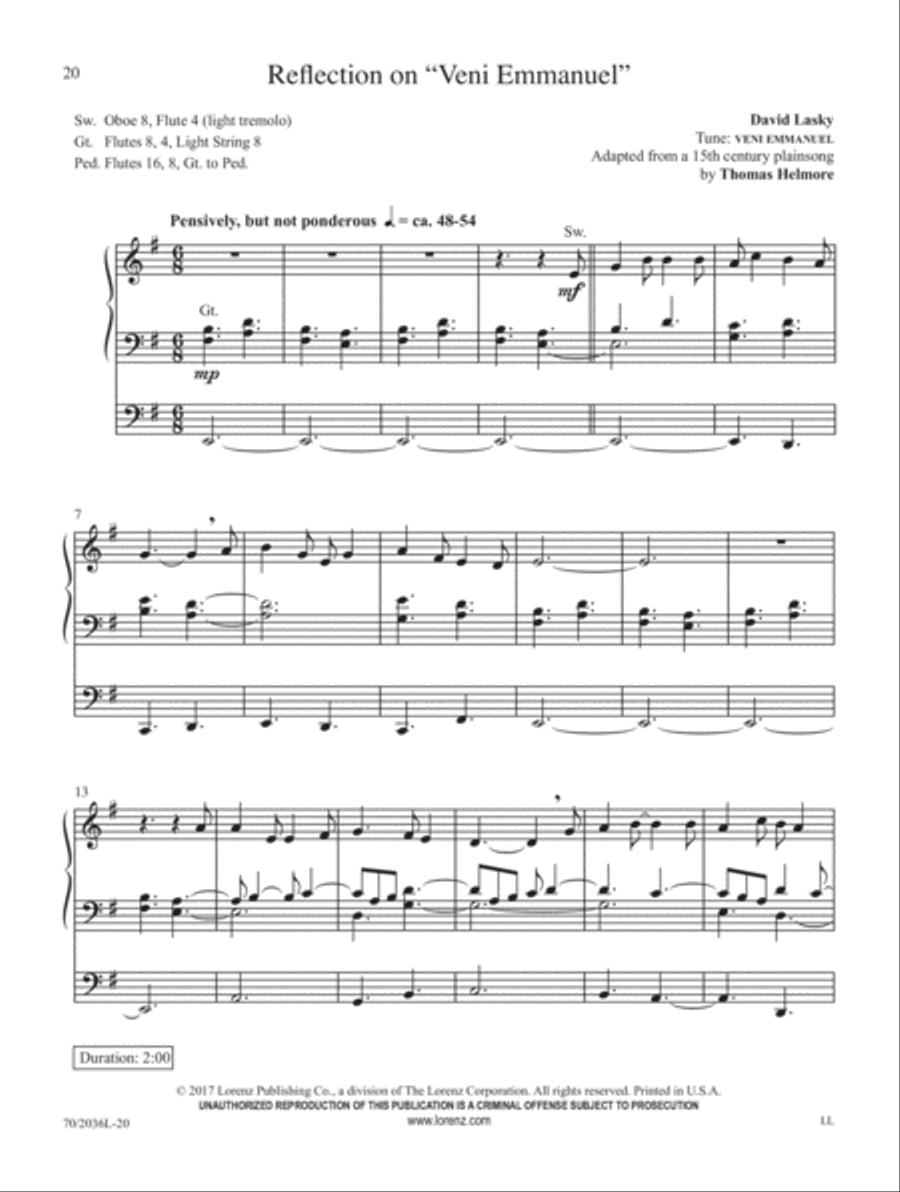 Come, Divine Messiah! Organ Solo scores gallery preview page 7