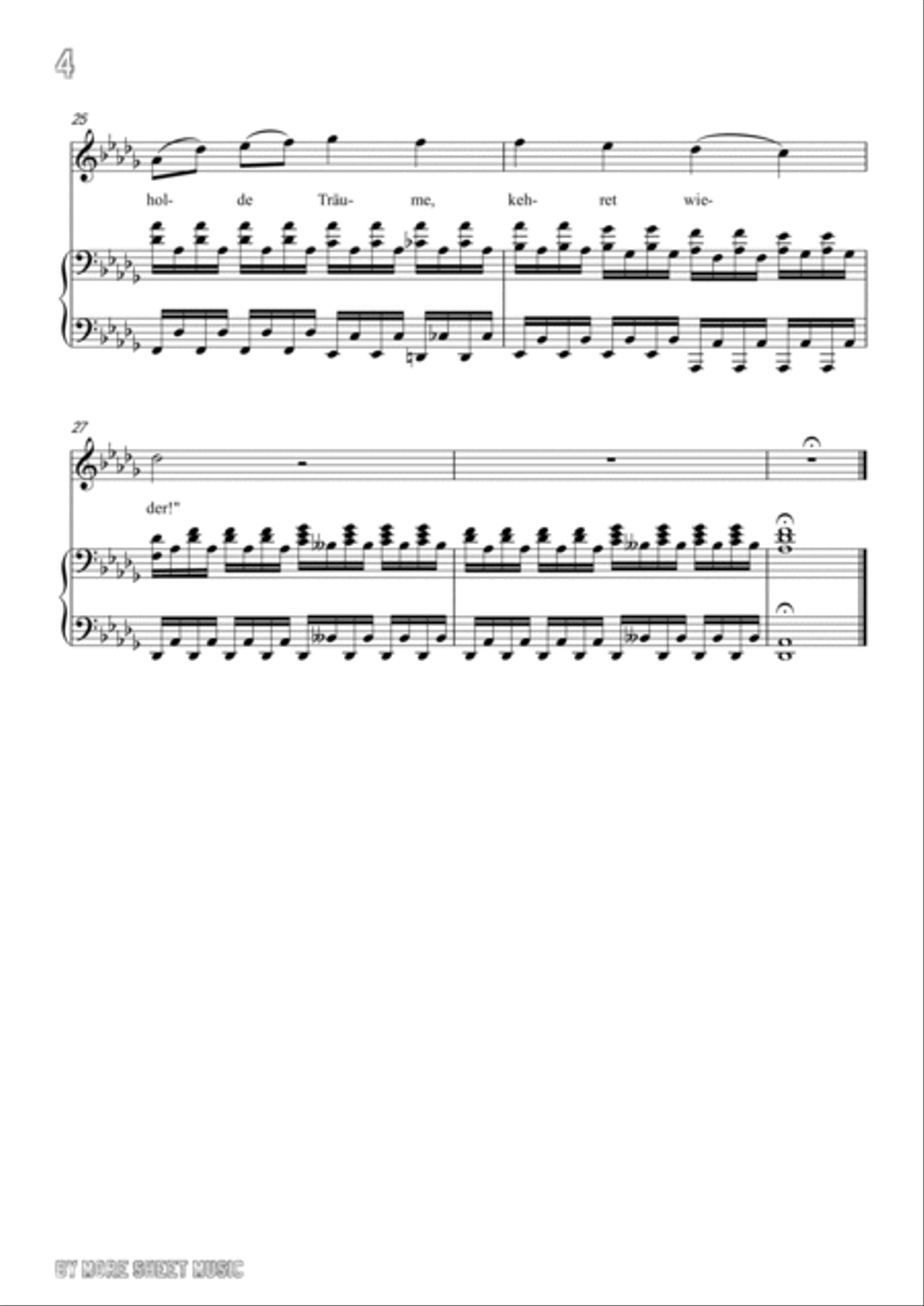 Schubert-Nacht und Träume in bD for Vocal and Piang Voice scores gallery preview page 5
