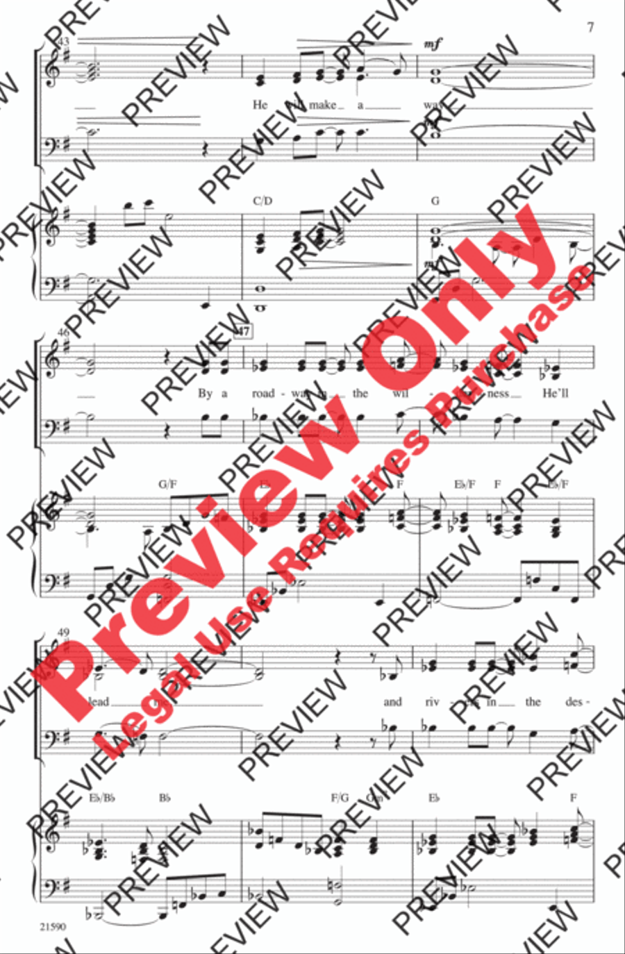 God Will Make a Way 3-Part scores gallery preview page 7