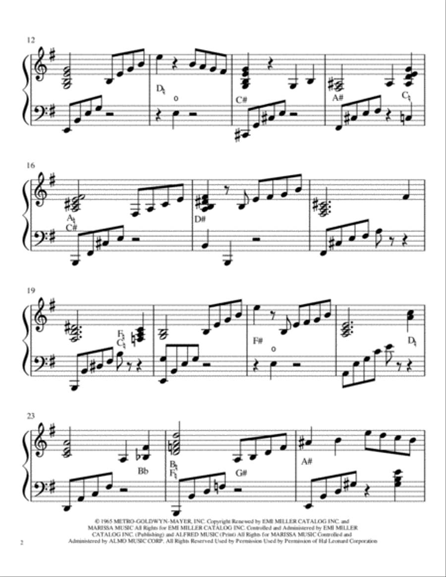 The Shadow Of Your Smile Harp scores gallery preview page 2