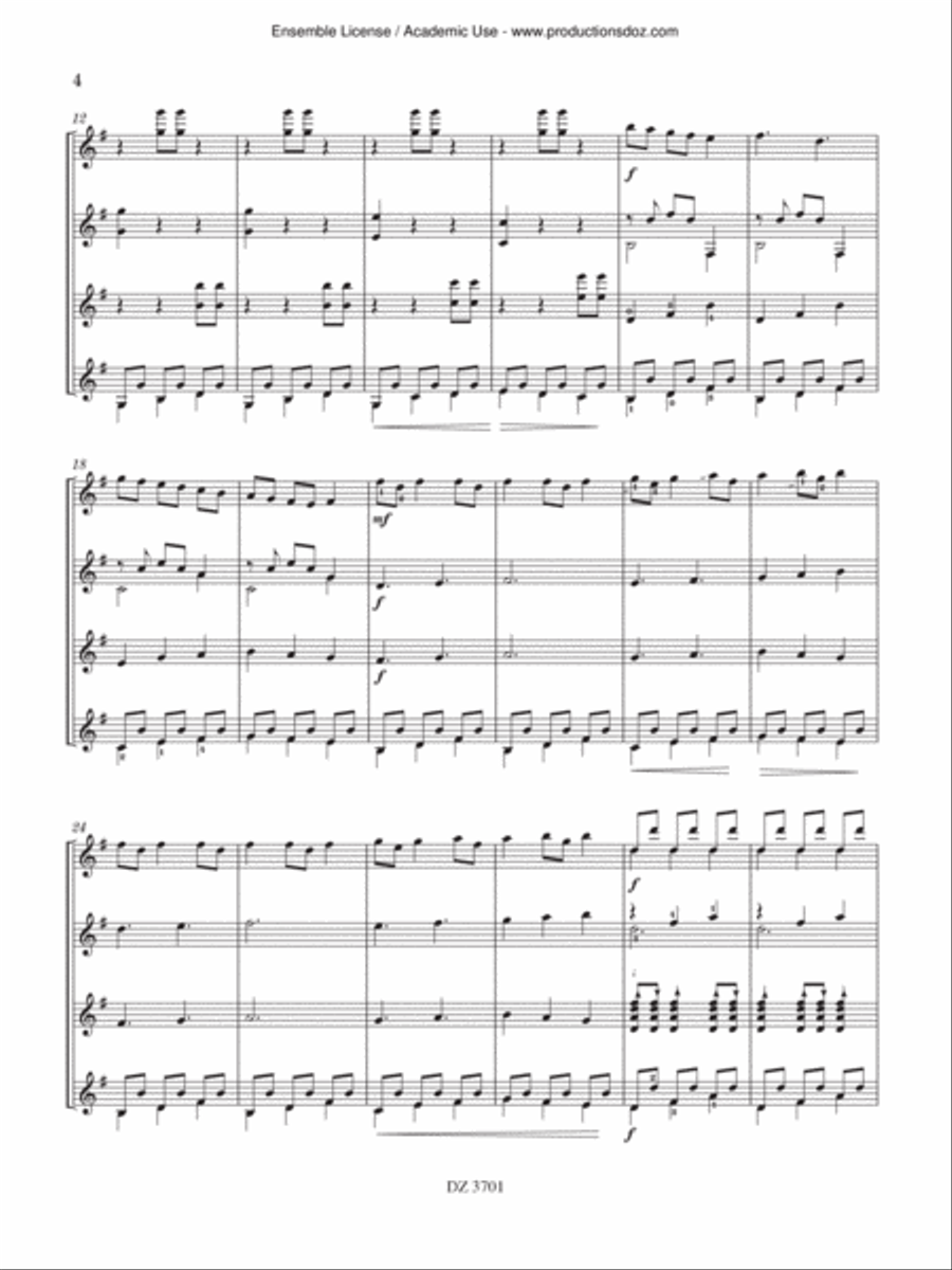 Flamenco Inspiration - Malagueña Guitar Ensemble scores gallery preview page 4