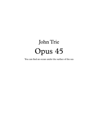 Opus 45 - You can find an ocean under the surface of the sea