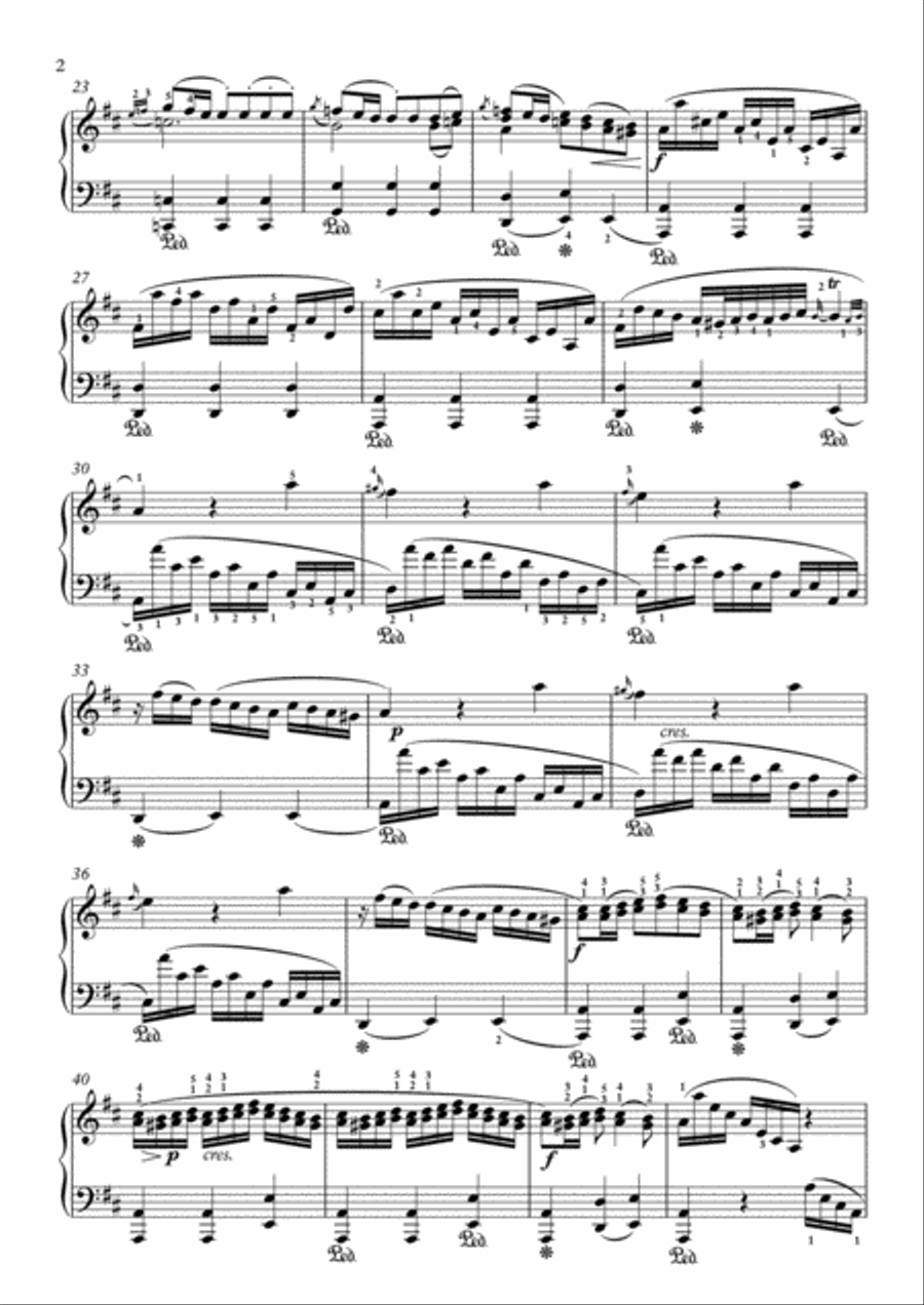 Scarlatti-Sonata in D-Major L.164 K.491(piano) Piano Solo scores gallery preview page 3