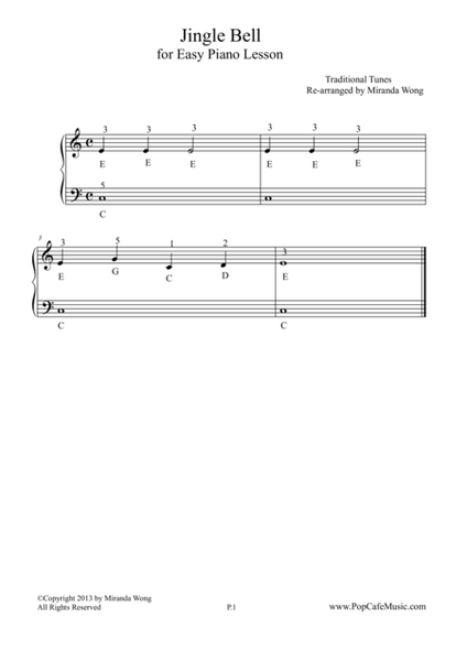 Jingle Bell - Easy Piano Lesson No.2 image number null