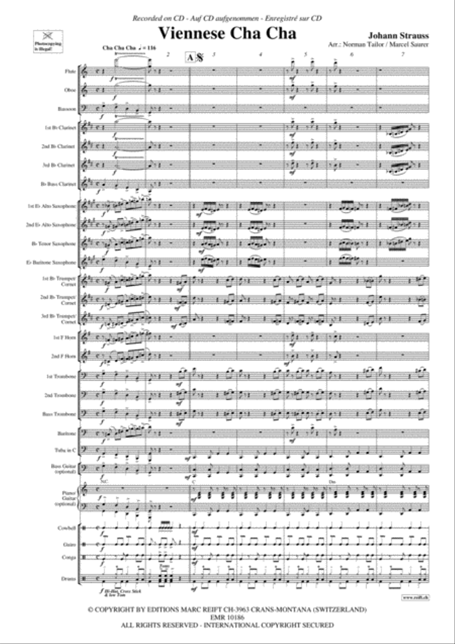 Viennese Cha Cha Concert Band scores gallery preview page 4
