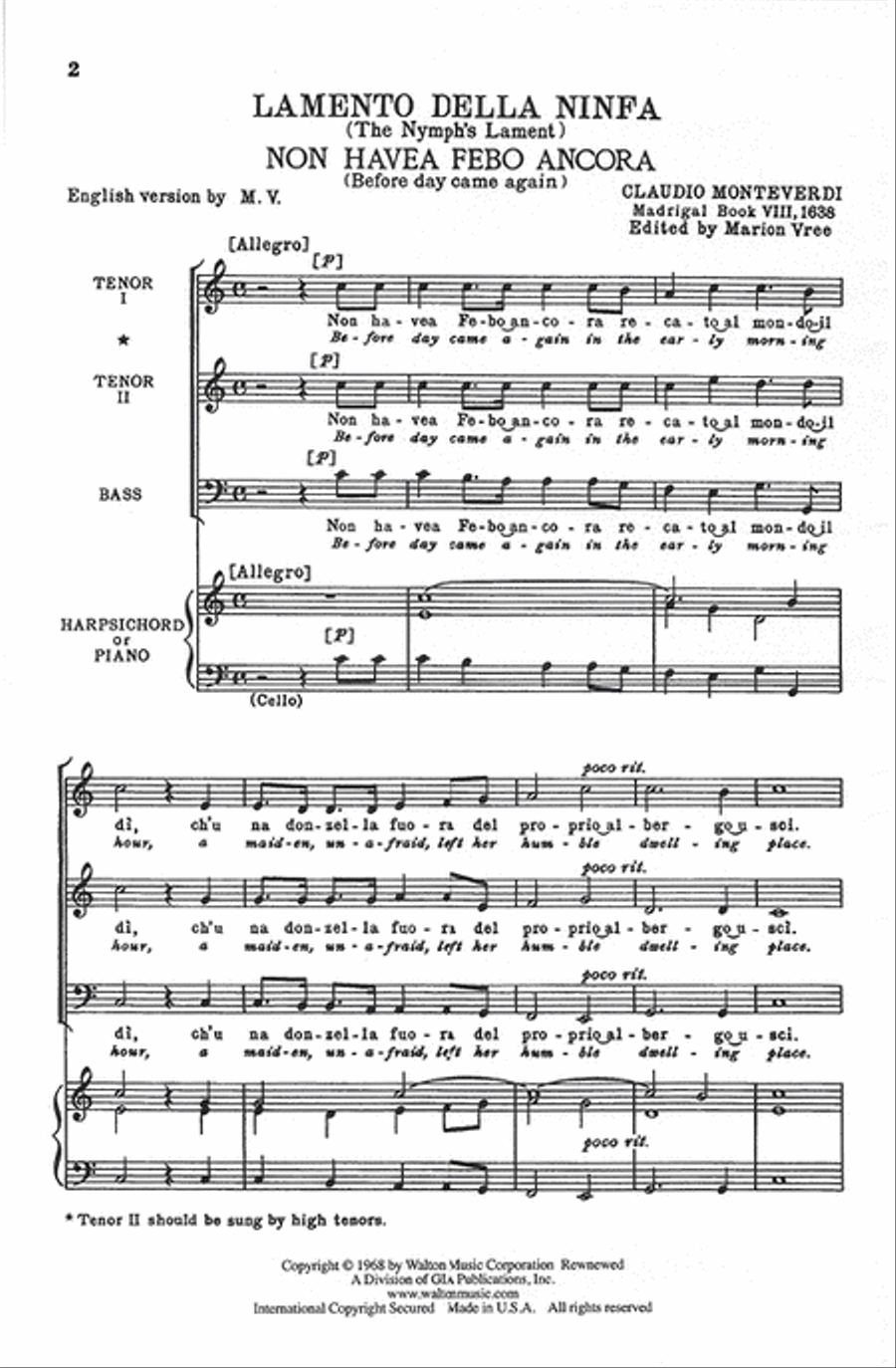 Lamento della Ninfa TTB scores gallery preview page 2