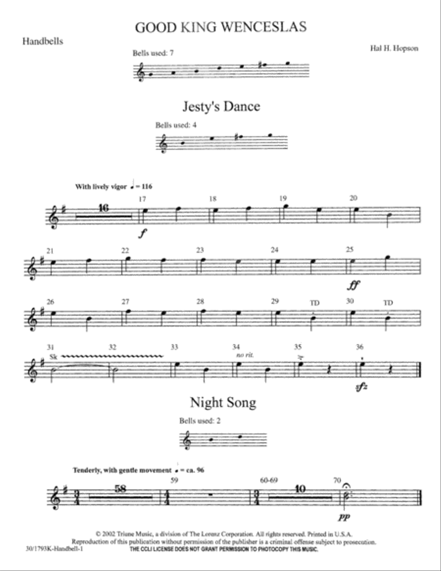 Good King Wenceslas - Inst Parts Choir scores gallery preview page 19