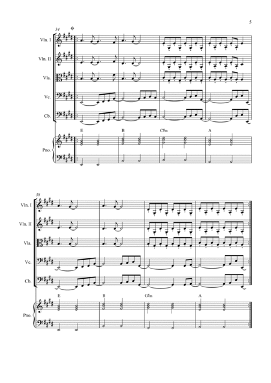 Don't Stop Believin' Don't Stop Believin' String Quintet scores gallery preview page 5