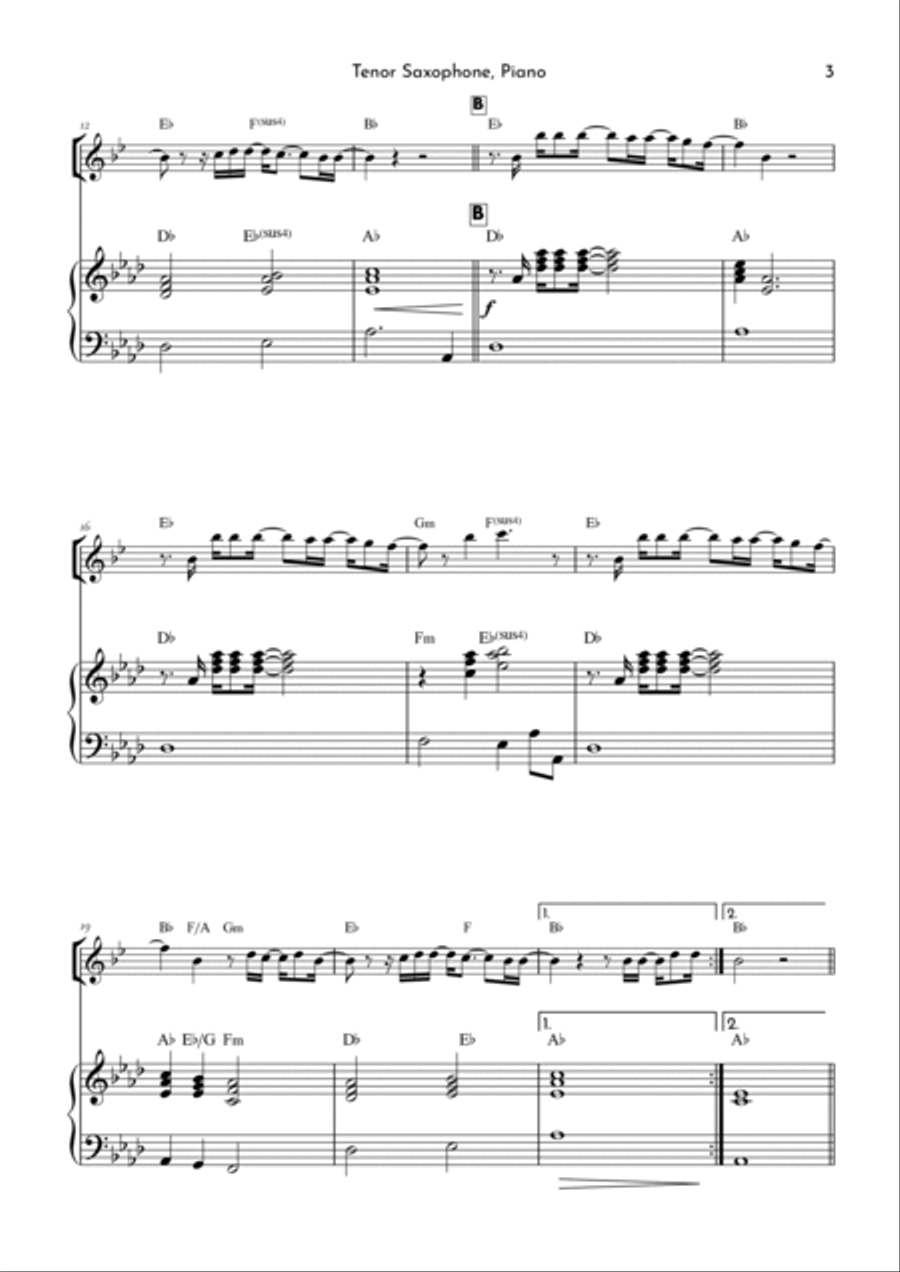Goodness Of God Tenor Saxophone scores gallery preview page 3