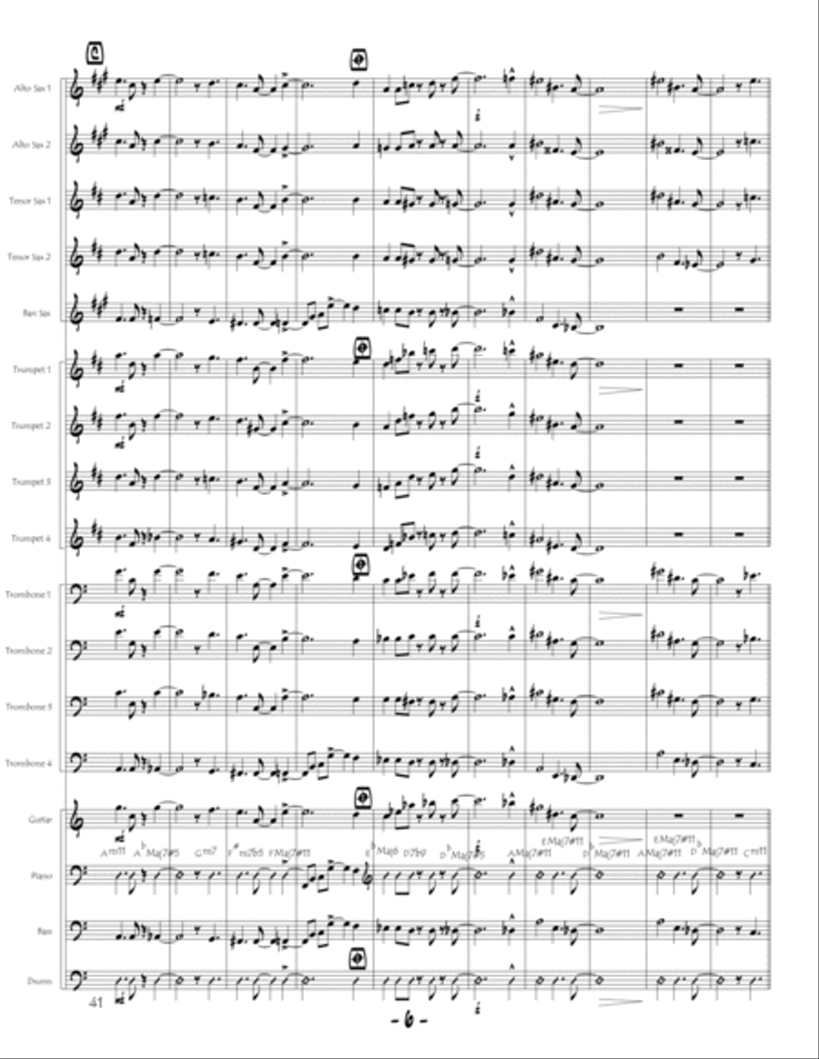Reverse Peephole (digital print) Jazz Ensemble scores gallery preview page 6