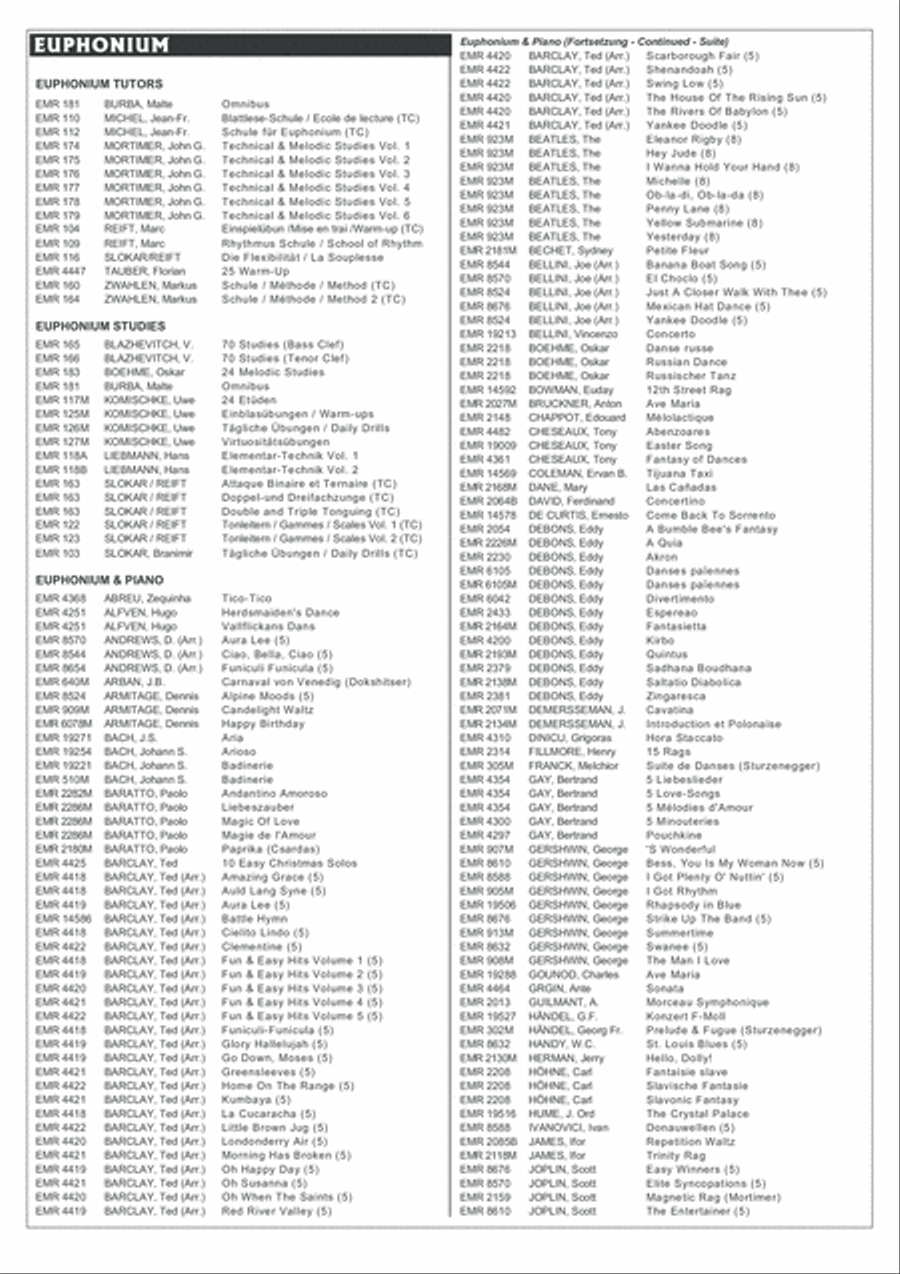 Ave Maria Euphonium scores gallery preview page 5