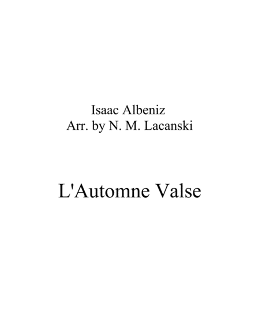 L'Automne Valse I. String Quartet scores gallery preview page 1