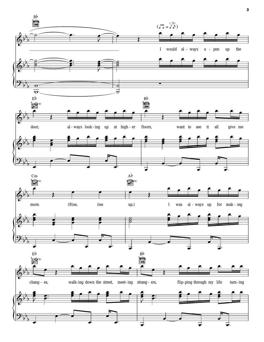 Rise Up Rise Up Piano, Vocal, Guitar scores gallery preview page 3