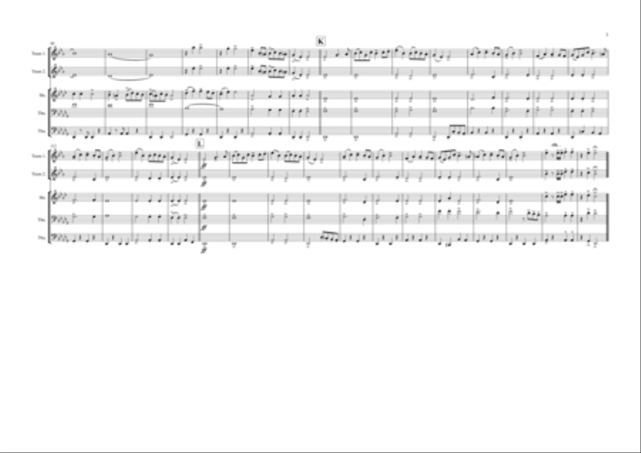 The Floral Dance_Brass Quintet Brass Quintet scores gallery preview page 4
