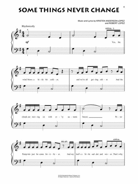 Frozen 2 Beginning Piano Solo Songbook by Kristen Anderson-Lopez Piano Solo - Sheet Music