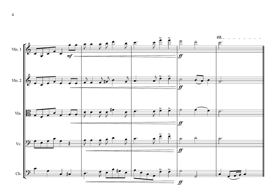 Botswana National Anthem for String Orchestra String Orchestra scores gallery preview page 4
