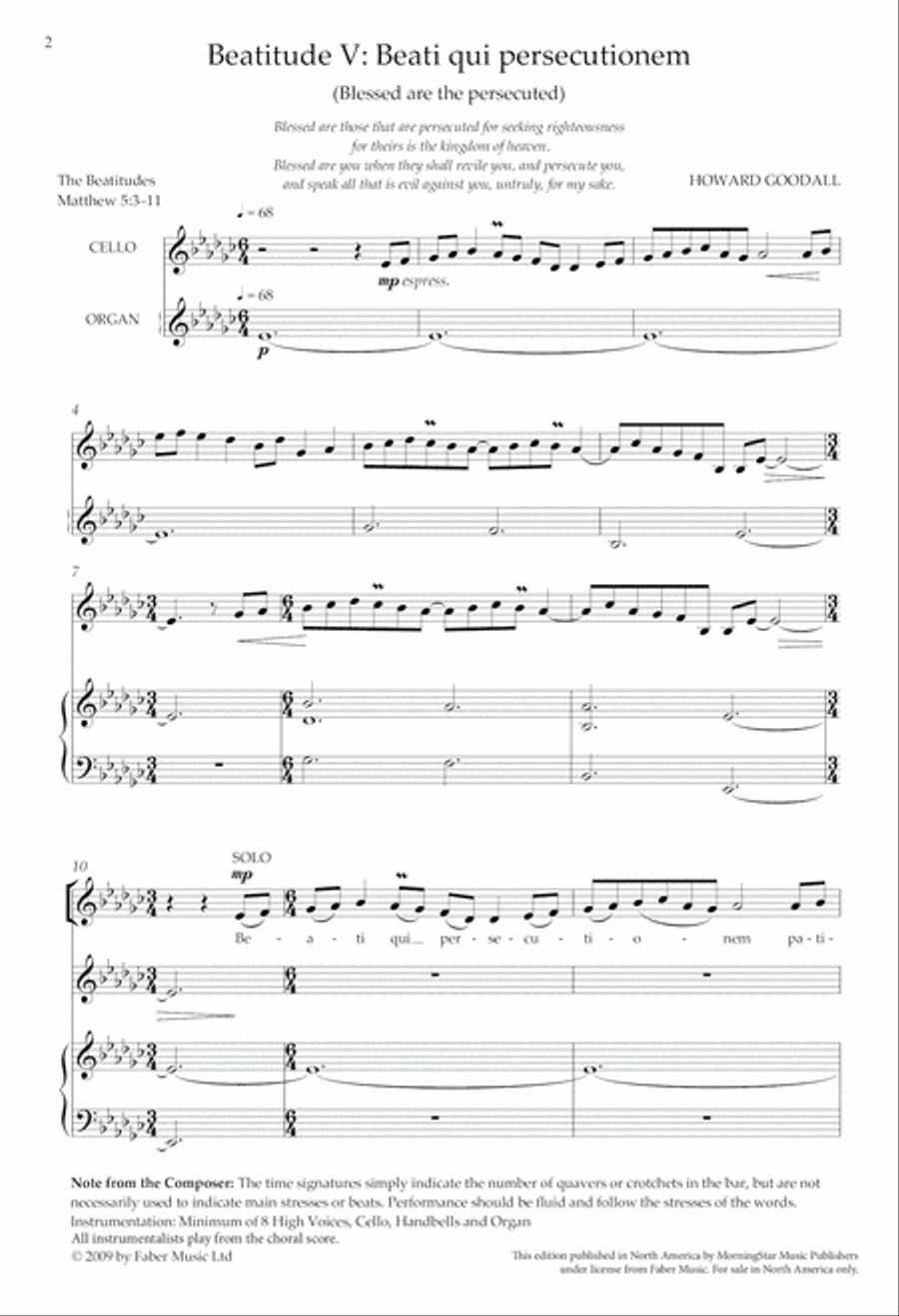 Beatitude V: Beati qui persecutionem (Blessed are the persecuted) Women's Choir scores gallery preview page 2