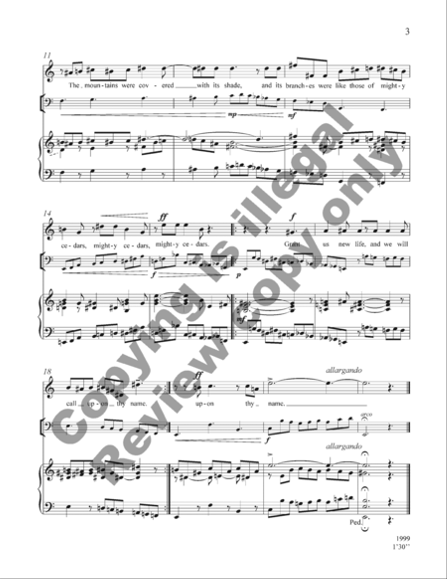 Hear Us, O Shepherd of Israel Double Bass scores gallery preview page 6