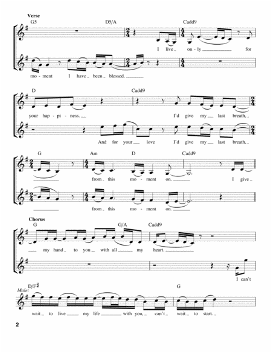 From This Moment On Voice scores gallery preview page 2