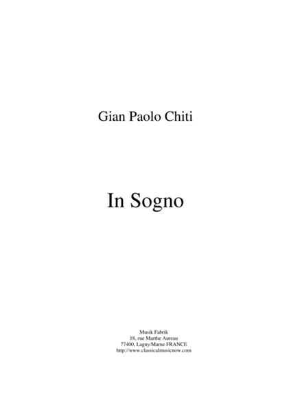 Gian Paolo Chiti: In Sogno for two flutes (doubling piccolo, C flute, alto flute and bass flute) and image number null