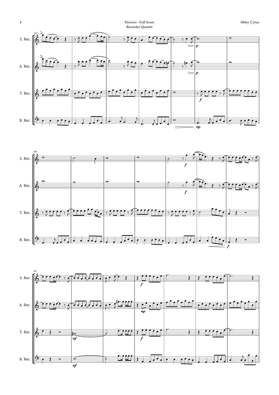 Flowers Recorder scores gallery preview page 4