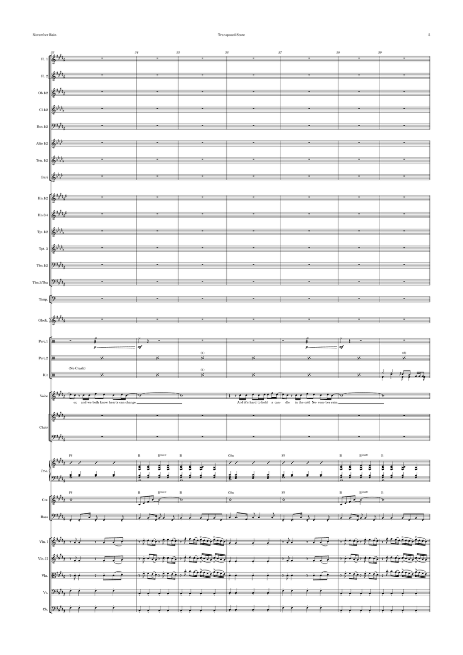 November Rain Full Orchestra scores gallery preview page 5