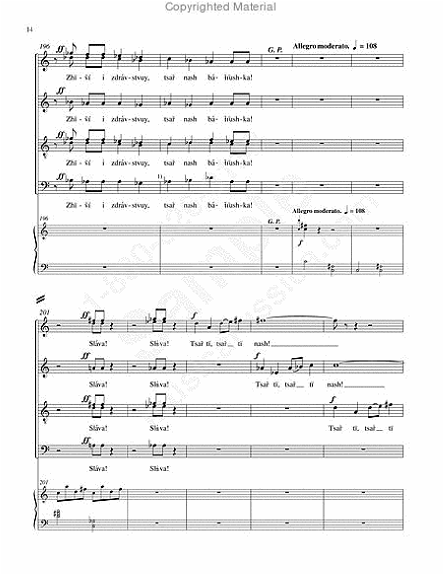 Coronation Scene from 'Boris Godunov' (Choral Parts) 4-Part scores gallery preview page 13