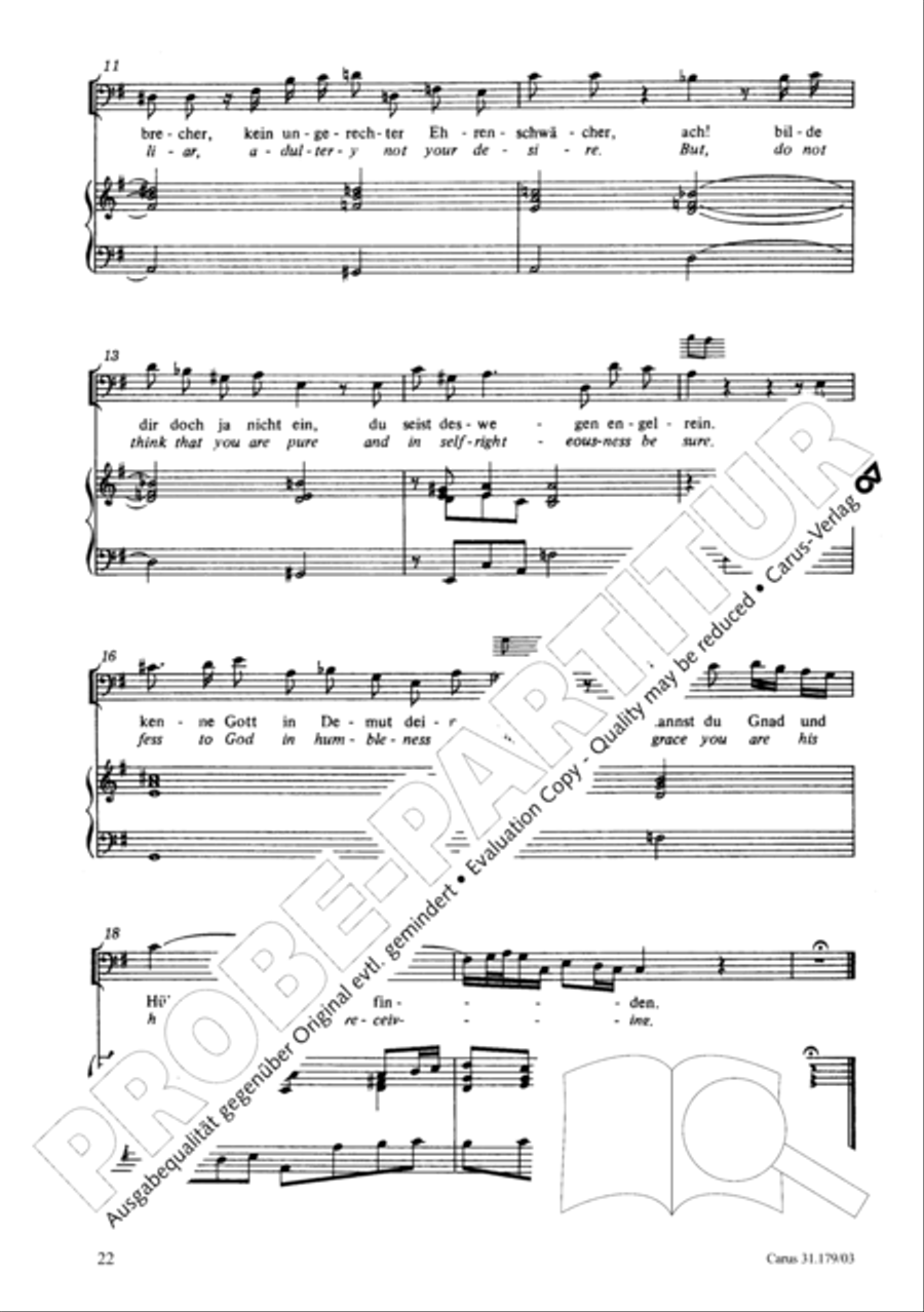 Be aware, your fear of God may turn to heresy (Siehe zu, dass deine Gottesfurcht nicht Heuchelei sei) STB scores gallery preview page 23