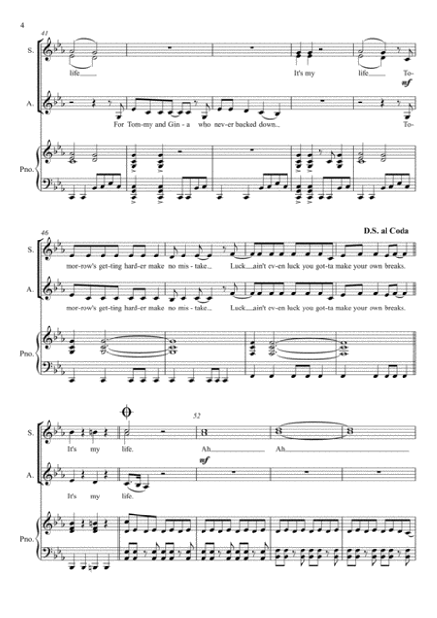 It's My Life SSA scores gallery preview page 4