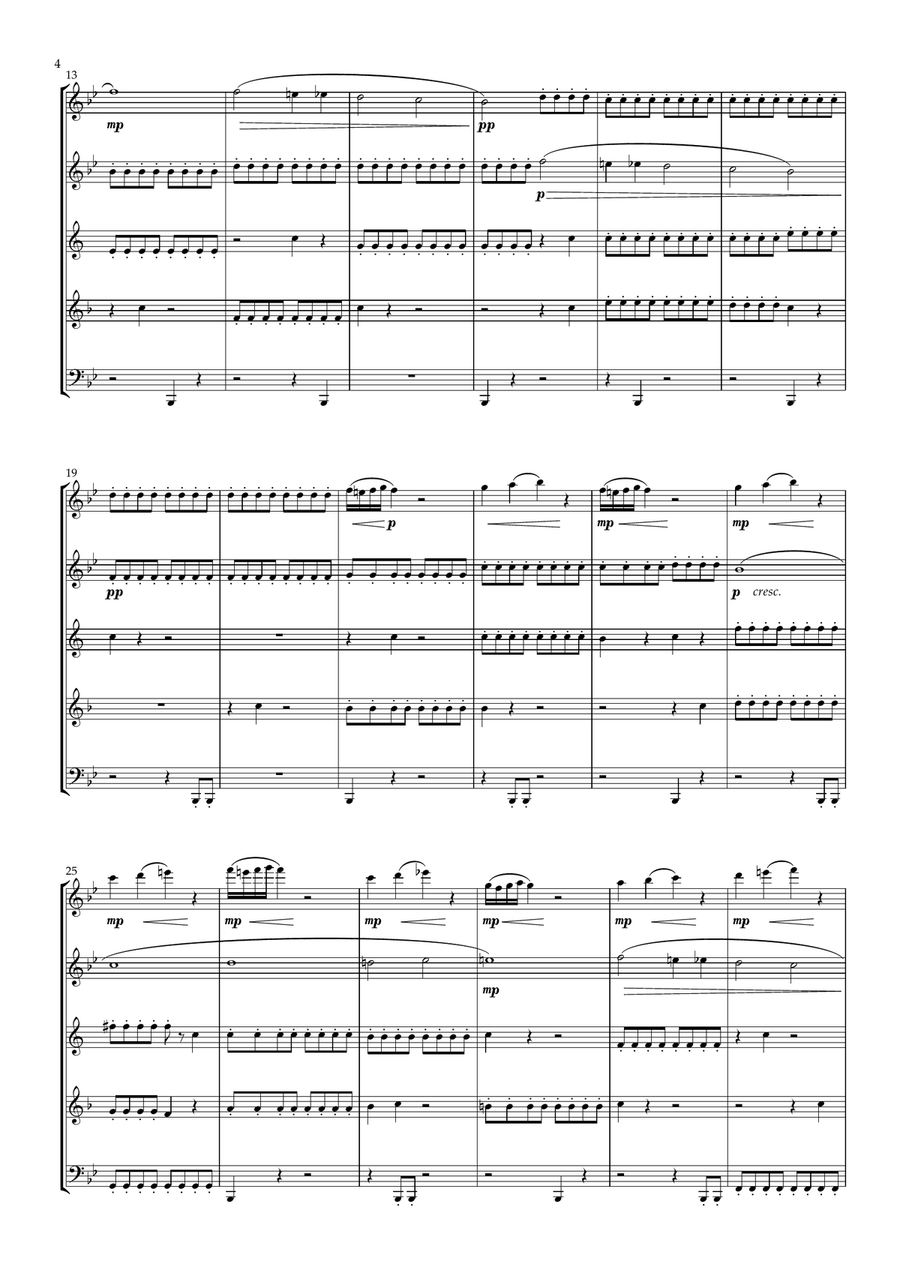 Wind Quintet - One Rule Woodwind Quintet scores gallery preview page 4