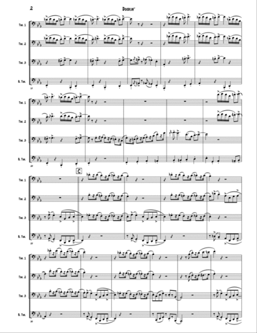 Doodlin' Brass Quartet scores gallery preview page 2