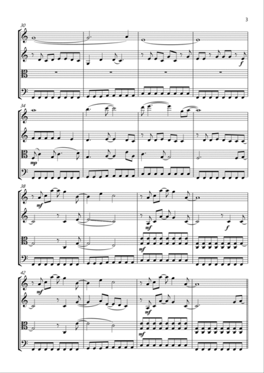 When You Were Young String Quartet scores gallery preview page 3